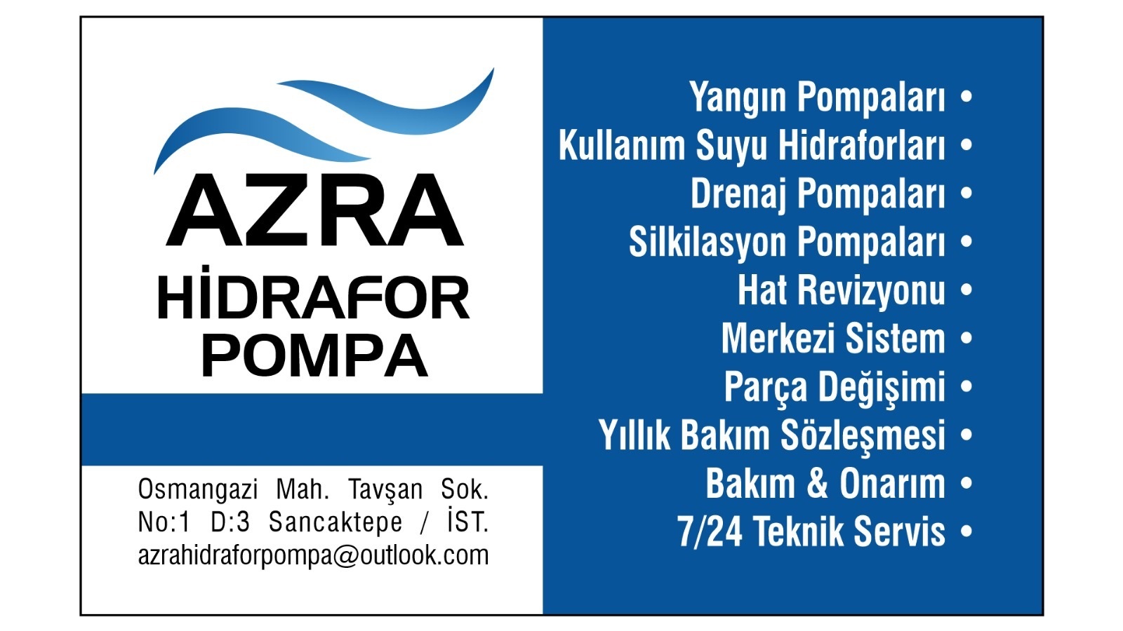Azra Teknik Hidrofor Pompa 